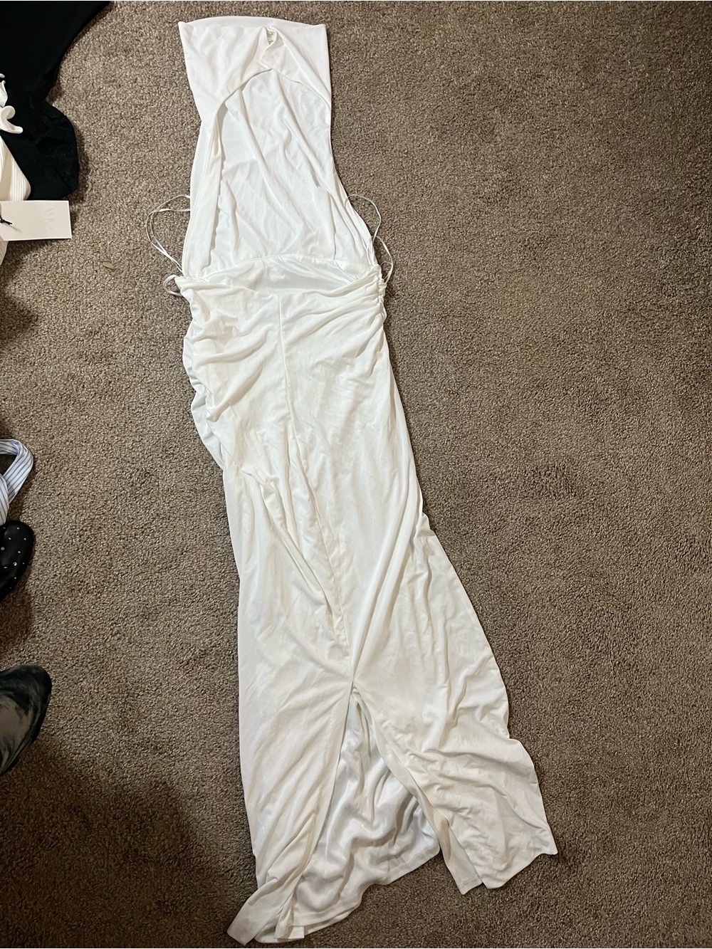 Zara White Halter-Style Maxi Dress - Picture 5 of 6
